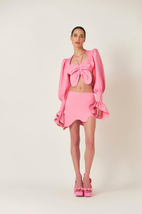 Ciclos Mini Pink Wavy Skirt - Spring in Summer