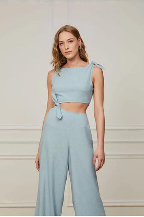 Like Linen Cut Out Jumpsuit - Spring in Summer