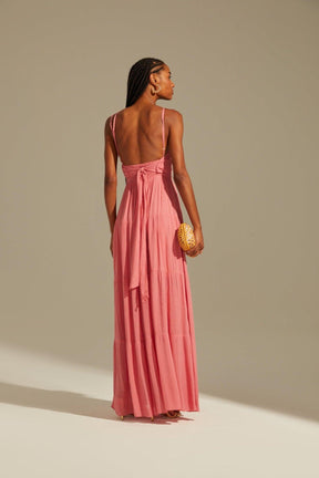 Long Pink Dress - Spring in Summer