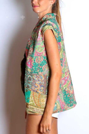 PATCHWORK LONG VEST- MARIPOSA AGRA - Spring in Summer