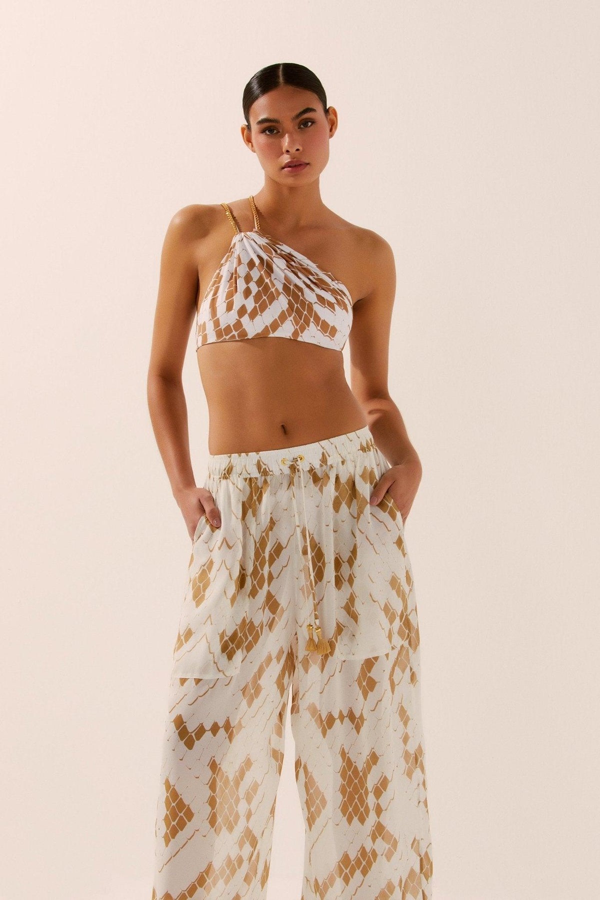 Pixiled Snake Palazzo Pants - Spring in Summer