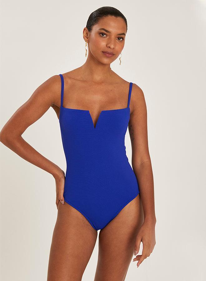 Square Neck One Piece Swimsuit - Spring in Summer
