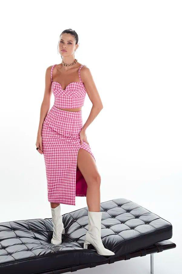 Stella Pink Tweed Set - Spring in Summer