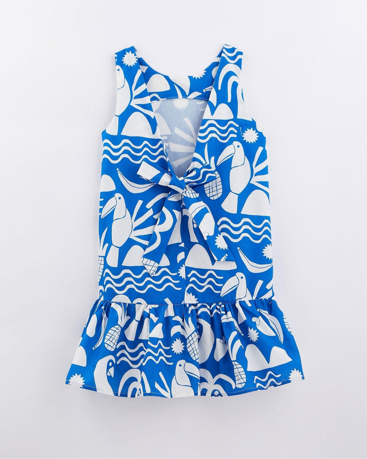 TROPICAL BLUE DRESS - Spring in Summer