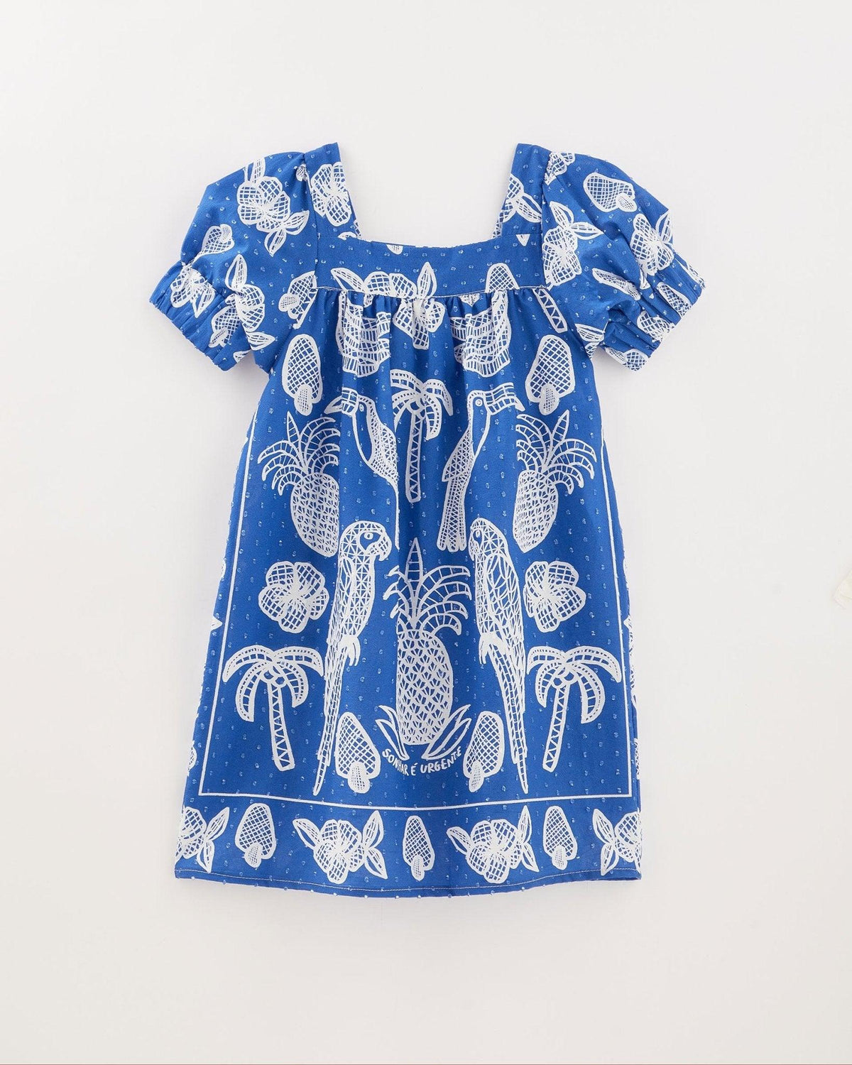 TROPICAL BLUE LACE DRESS - Spring in Summer